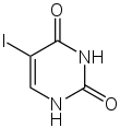 5-Ioduracil Structural Formula V2.svg