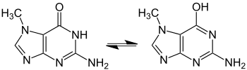 Strukturformel von 7-Methylguanin