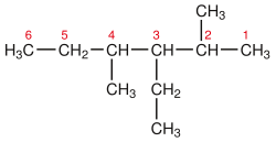 Strukturformel von 3-Ethyl-2,4-dimethylhexan