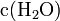 \mathrm{c(H_2O)}
