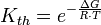 K_{th}=e^{- \frac{\Delta G}{R \cdot T}}