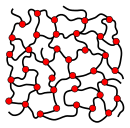 Polymerstruktur-engmaschig vernetzt