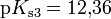 \mathrm{p}K_{\mathrm{s3}}=12{,}36 \ 