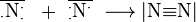 \mathrm{ \overline{ _\cdot N ^\cdot _\cdot } \ \ + \ \overline{ _\cdot ^\cdot N ^\cdot } \ \longrightarrow \vert N {\equiv} N \vert }