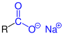 Allgemeine Struktur von Carbonsäuresalzen