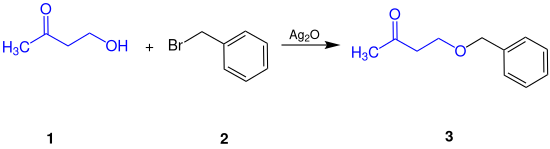 Williamson-Ethersynthese mit Silberoxid Reaktionsschema