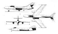 Dreiseitenriss  1. Jak-25 2. Jak 100