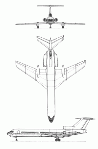 Rissdarstellung Tu-154A