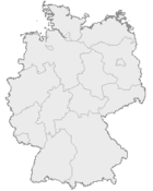 Deutschlandkarte, Position der Stadt Dornburg-Camburg hervorgehoben