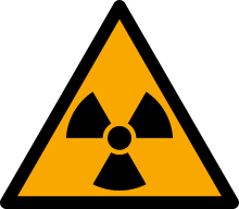 Warnung vor radioaktiven Stoffen oder ionisierenden Strahlen