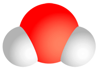 Kalottenmodell des Wassermoleküls