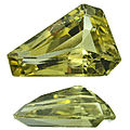 Gelbgrüner Saphir, unbehandelt, 0,67 ct