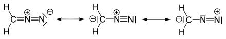 Resonanzstrukturen von Diazomethan