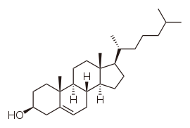 Strukturformel von Cholesterin