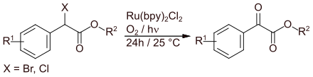 Synthese von alpha-Arylketoester aus Benzylhalogeniden