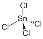 Struktur von Zinn(IV)-chlorid