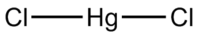 Strukturformel von Quecksilber(II)-chlorid