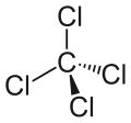 Strukturformel von Tetrachlormethan