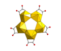 Pentagonale Oxalatoperoxouranatgruppe in K10[(UO2)(C2O4)]5(H2O)13[9]