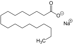 Stearic Acid Sodium Salt Structural Formula V.2.svg