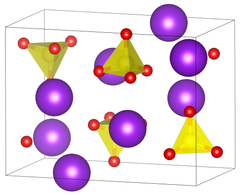 Elementarzelle von Kaliumsulfat.