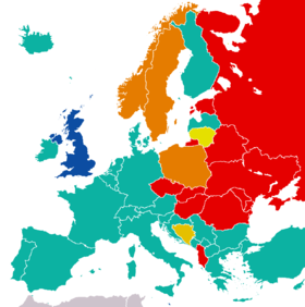 Europakarte mit Promillegrenzen in den Ländern