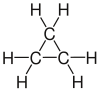 Cyclopropan Valenzstrichformel.svg