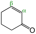 2-Cyclohexenon, ein α,β-ungesättigtes Keton