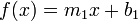 f(x) = m_1 x + b_1