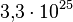 3{,}3\cdot 10^{25}