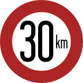 Verbot der Überschreitung bestimmter Fahrgeschwindigkeiten;[8] gültig ab 1953 in der BRD