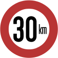 Geschwindigkeitsbeschränkung;[9] gültig ab 1956 in der DDR