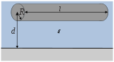 Cylindrical wire parallel to wall.svg